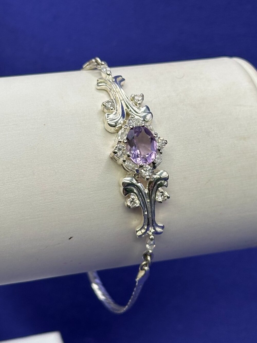 Sterling Silver JC Amethyst Bracelet - Picture 3 of 15